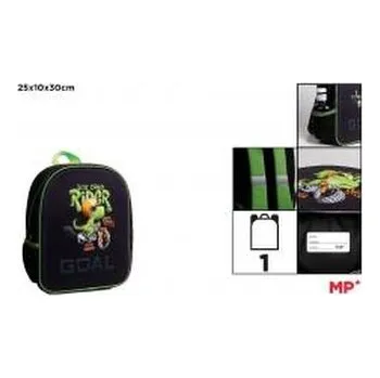 Set školních potřeb Plecak jednokomorowy Dino czarny 25x10x30cm