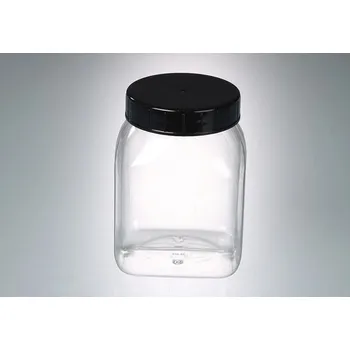 Krycí sklíčko k mikroskopu Hranaté dózy z PETG, křišťálově čisté, šroubovací uzávěr, 1000 ml, 24 kusů