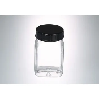 Krycí sklíčko k mikroskopu Hranaté lahvičky z PETG, čiré, šroubovací uzávěr, 50 ml, 10 kusů