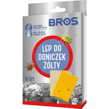 Přípravek proti hmyzu BROS Žluté Lepová Deska do květináčů, proti mšicím, plísním a škůdcům, 10 ks