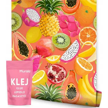 Fototapeta Tapeta Muralo Barevné exotické ovoce 3D 53 cm x 10 m