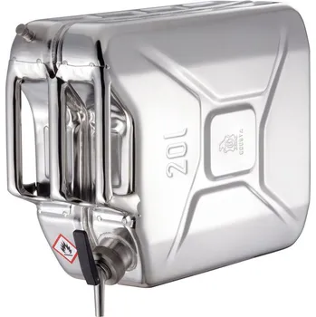 Kanystr Bezpečnostní kanystr z nerezu s čepovacím kohoutem a větráním, objem 20 l