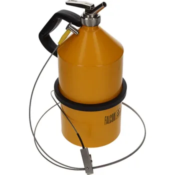 Kanystr FALCON bezpečnostní konev z oceli, lakovaná, s jemným dávkovacím kohoutem, 5 litr, zemnicí přípojka