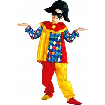 Karnevalový kostým KOSTÝM HARLEKÝN KLAUN SADA PRO DĚTI VELIKOST 158