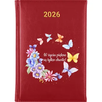 Diář Knižní kalendář 2026 A5 červený