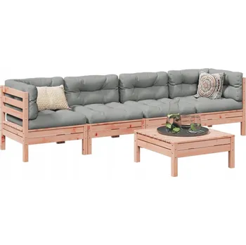 Zahradní nábytek z masivního dřeva VidaXL, šedý, 5 dílů