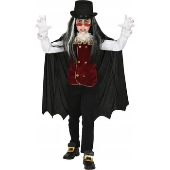 Karnevalový kostým Kostým Upír, Halloween kostým, košile s vestou, velikost 116