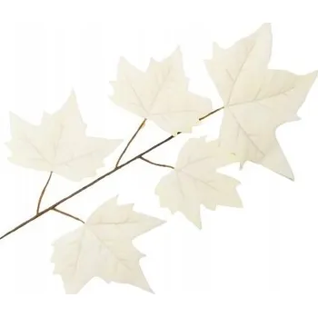 umělá květina LIST PIK doplněk do kytice aranžmá umělý KRÉMOVÝ kompozice větvička