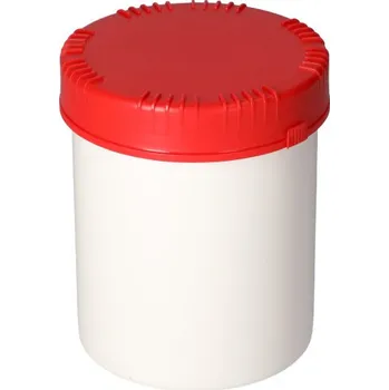 Plastové dózy z HDPE s víkem, kulaté, přírodní - průhledné, 1500 ml, UN schválení, 5 ks