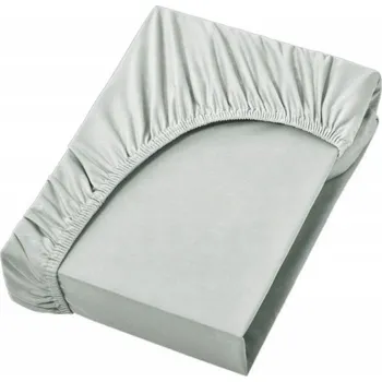 Prostěradlo PROSTĚRADLO S GUMOU LUXURY BAVLNĚNÝ SATÉN 140X200CM STŘÍBRNÉ