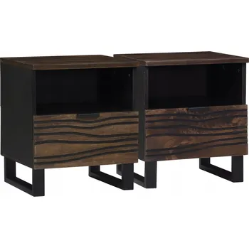 Noční stolek Noční stolky 2 ks 40x33x46 cm z masivního mangového dřeva