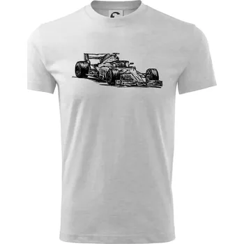 Formule v závodě - Tričko dětské bavlněné - 98 cm / 2 roky ( Světlešedý Melír )