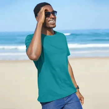 Pánské tričko Sada 3 triček s kulatým výstřihem a krátkými rukávy tyrkysová+bordó+nám.modrá 107/116