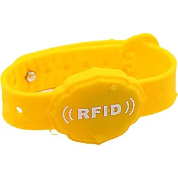 Náramek ID033 T5577 125kHz RFID Silikonový Náramek pro Polohování a Přístup Žlutá