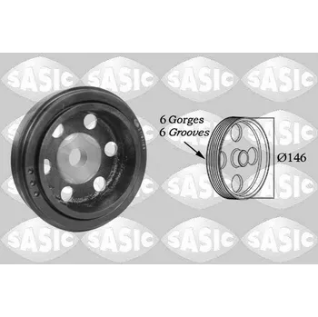 Řemenice, klikový hřídel SASIC 2150016