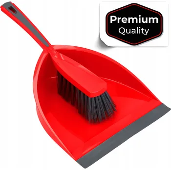 LOPATKA SMETÁČEK KARTÁČEM a lopatkou na koště s červeným kartáčem