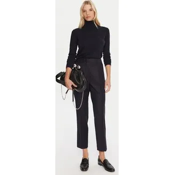 Weekend Max Mara Kalhoty z materiálu Caldaia 2525136152 Tmavomodrá Regular Fit 44