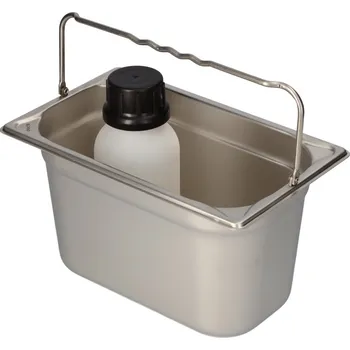 Odpadkový koš Nerezová vana na malé nádoby typ GN-B 1/4-150, s držadlem, objem 4 l