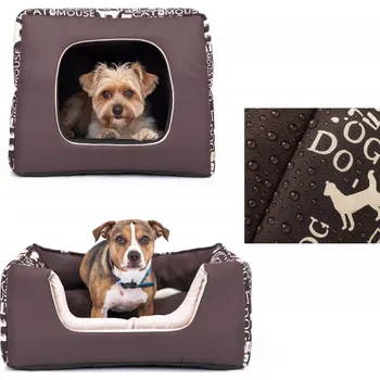 Pelíšek pro psa Doggy bouda pro psa, vícebarevná, 45 cm x 45 cm