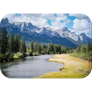 Koupelnová předložka KOUPELNOVÁ PŘEDLOŽKA PROTISKLUZOVÁ RYCHLESCHNOUCÍ OBDÉLNÍKOVÁ STYLOVÁ ROHOŽKA 40x60