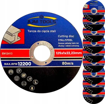 Řezný kotouč ŘEZNÝ KOTOUČ NA OCEL A KOV 125x1,0x22,23 mm Sada 10 kusů KOTOUČŮ