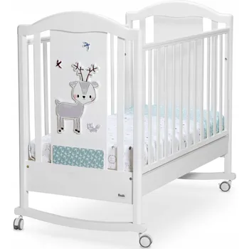 Dětská postýlka Dřevěná postýlka Feretti LESNÍ PŘÍBĚHY 65 x 125 cm bílá