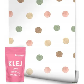 Fototapeta Tapeta na zeď do dětského pokoje KROPEČKY Puntíky Akvarel Boho styl