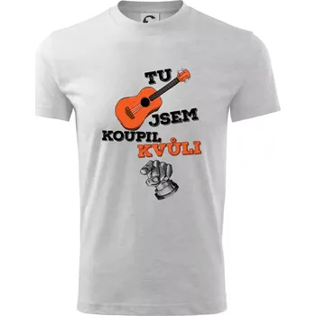 Když koupíš kytaru - Tričko dětské bavlněné - 98 cm / 2 roky ( Světlešedý Melír )