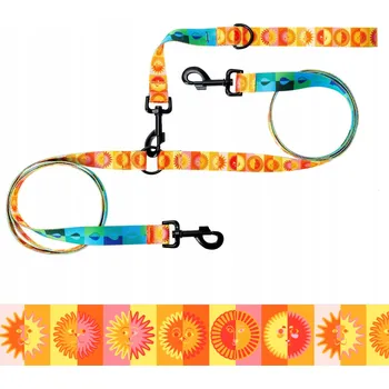 Vodítko pro psa Vodítko pro dva psy Ukory popruh 1,78 m