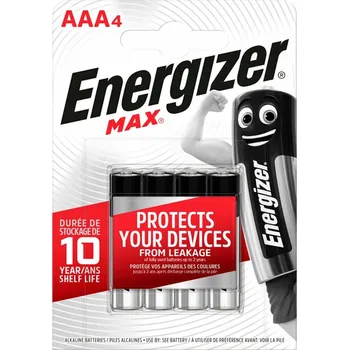 Článková baterie Alkalická baterie Energizer AAA (R3) 4 ks