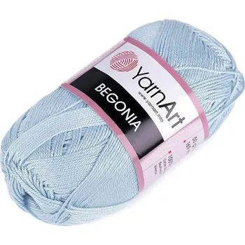 Bavlněná pletací příze Begonia 50 g - 15 (4917) modrá světlá