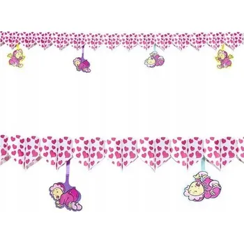 Girlanda na Baby Shower - růžová dekorace