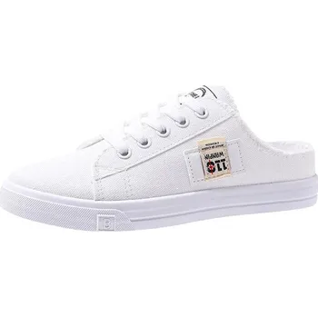 Dámské tenisky Dámské plátěné tenisky bez paty s plochou podrážkou Barva: Bílá, Velikost: 36