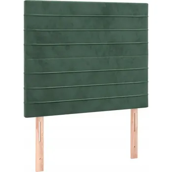 Čelo postele sametové tmavě zelené 100x118/128 cm, 2 ks