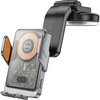 HOCO Držák do auta na desku s indukčním nabíjením 15W Transparent HW8 černý