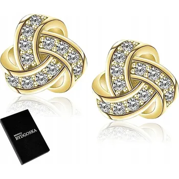 Náušnice PUZETOVÉ NÁUŠNICE POZLÁCENÉ STŘÍBRO 925