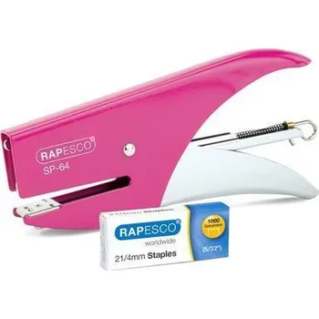 Sešívačka "SP-64", růžová, 21/4, na 12 listů, kov, RAPESCO 1382
