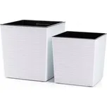 Květináč 30,5 x 29,5 cm plast bílý