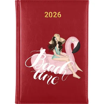 Kalendář Knižní kalendář 2026 A5 červený