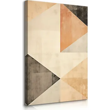 Obraz OBRAZ DO OBÝVÁKU LOŽNICE ABSTRAKCE STYL BOHO GEOMETRICKÝ VZOR 70x100 cm