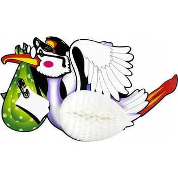 Party dekorace Papírová dekorace Čáp, Baby Shower