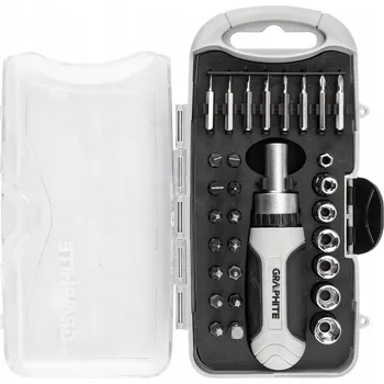 Bit Sada precizních bitů s ráčnovým šroubovákem 30 ks GRAPHITE