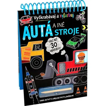 Bystrá hlava Autá a iné stroje - Vyškrabávaj a vyfarbuj