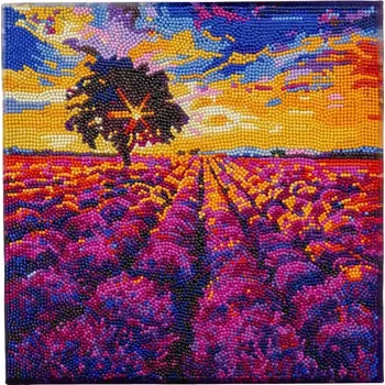 Obraz Obraz na plátně 30x30 cm s mozaikou Levandulový