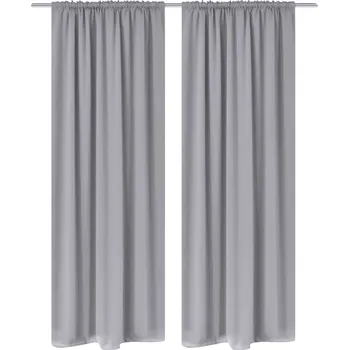 Závěs vidaXL 2 ks šedé zatemňovací závěsy s tunýlkem 135 x 245 cm