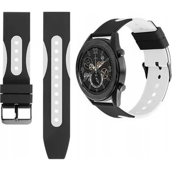 Příslušenství k chytrým hodinkám DVOUBAREVNÝ SILIKONOVÝ ŘEMÍNEK ŘEMÍNEK 22MM PRO HODINKY SAMSUNG AMAZFIT GARMIN