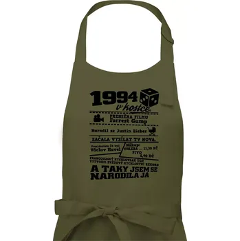 Kuchyňská zástěra 1994 v kostce - Dámská zástěra na vaření - Univerzální velikost ( Khaki )