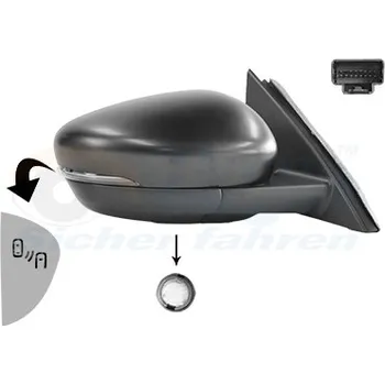 Auto zrcátko Vnější zpětné zrcátko VAN WEZEL 1908818