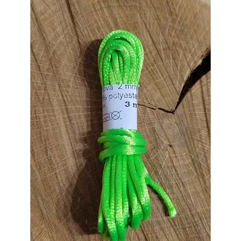 Saténová šňůra Ø2 mm svazek 3 m barva zelená