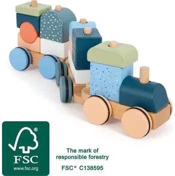 Výuková hračka small foot Dřevěný vlak Arctic